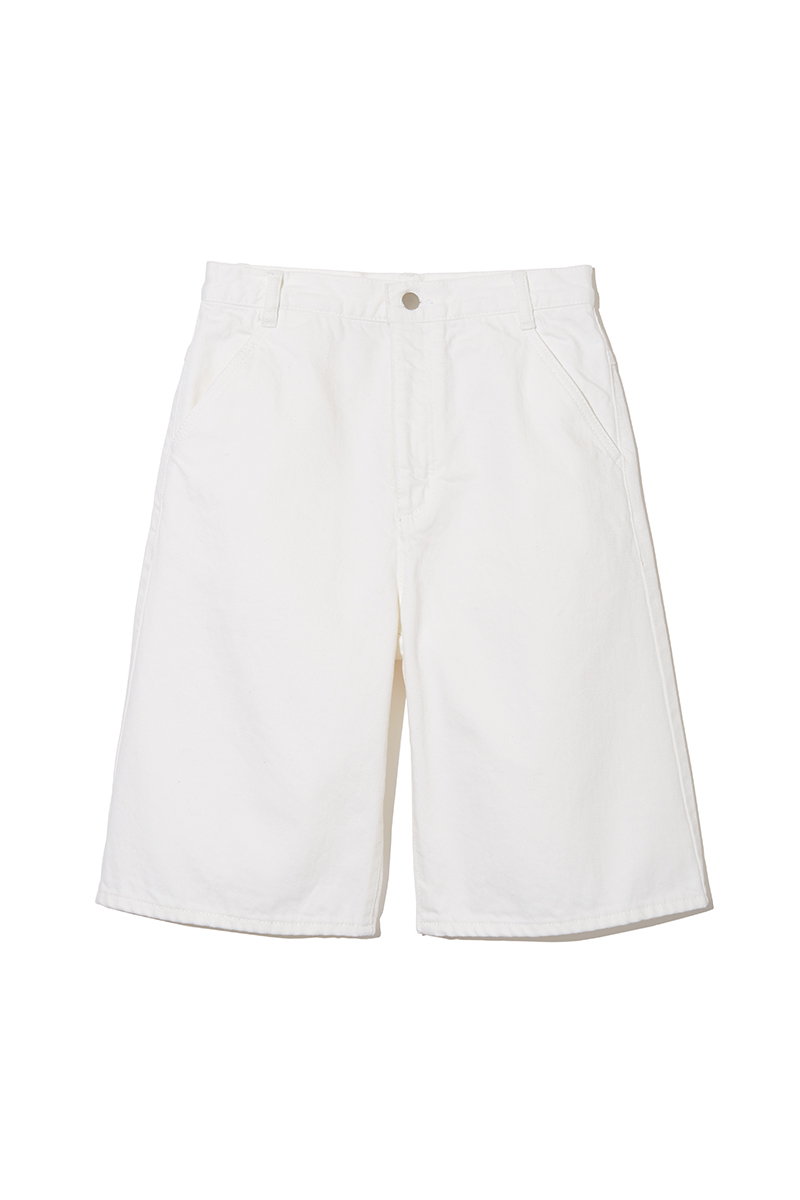 High-Rise Denim Shorts 詳細画像 White 1