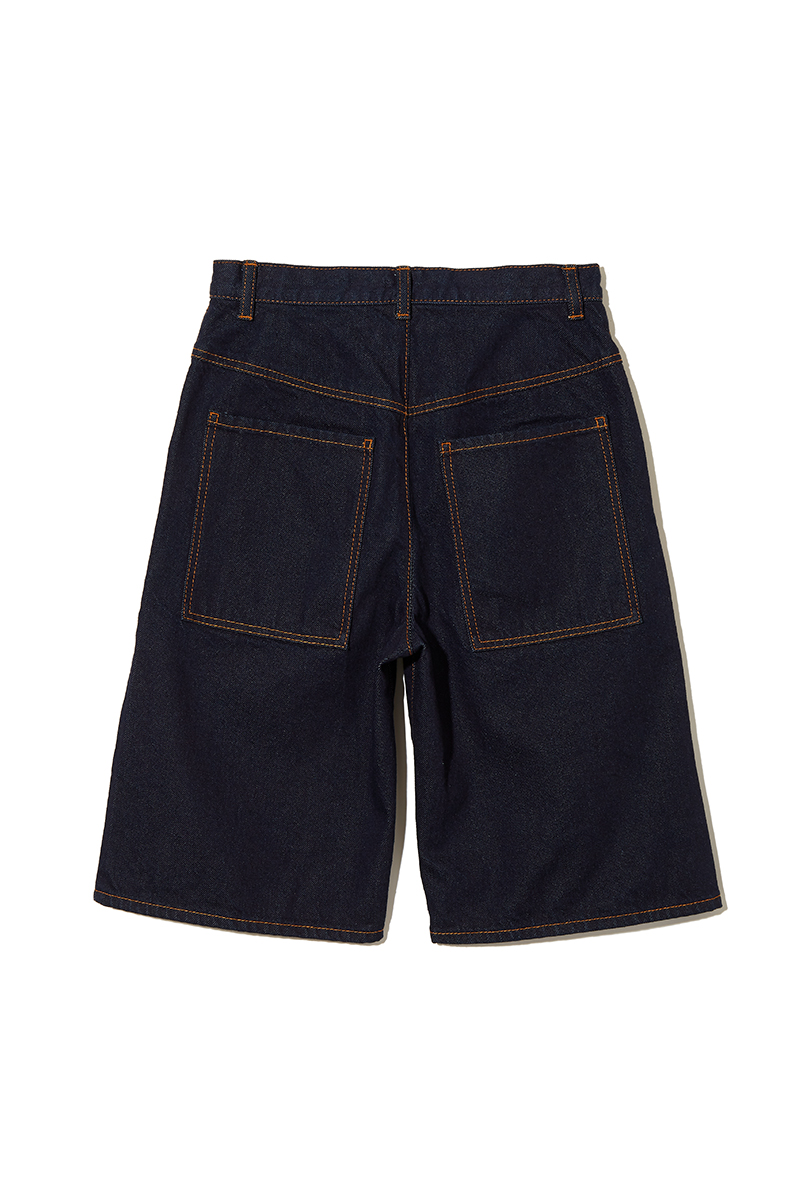 High-Rise Denim Shorts 詳細画像 Indigo 2
