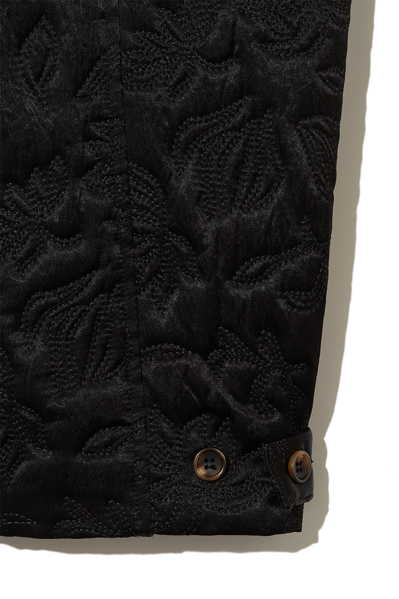 Botanical Satin Quilting Track Pants 詳細画像 Black 3
