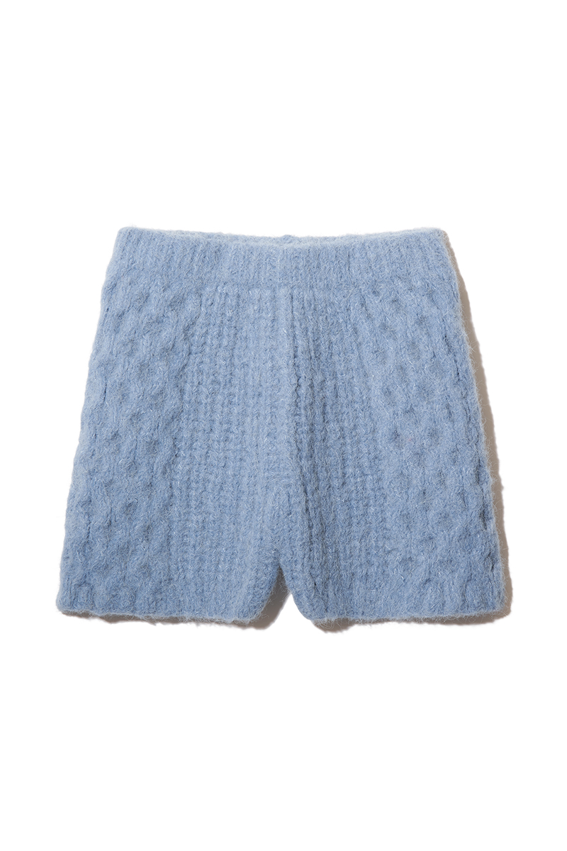 Alpaca Hand Knitted Shorts 詳細画像 Blue 1
