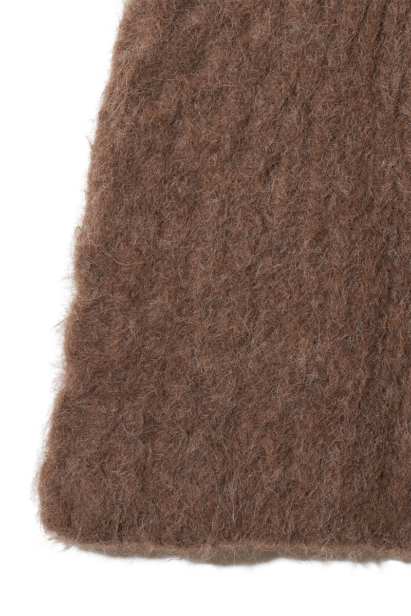 Alpaca Hand Knitted Shorts 詳細画像 Brown 3