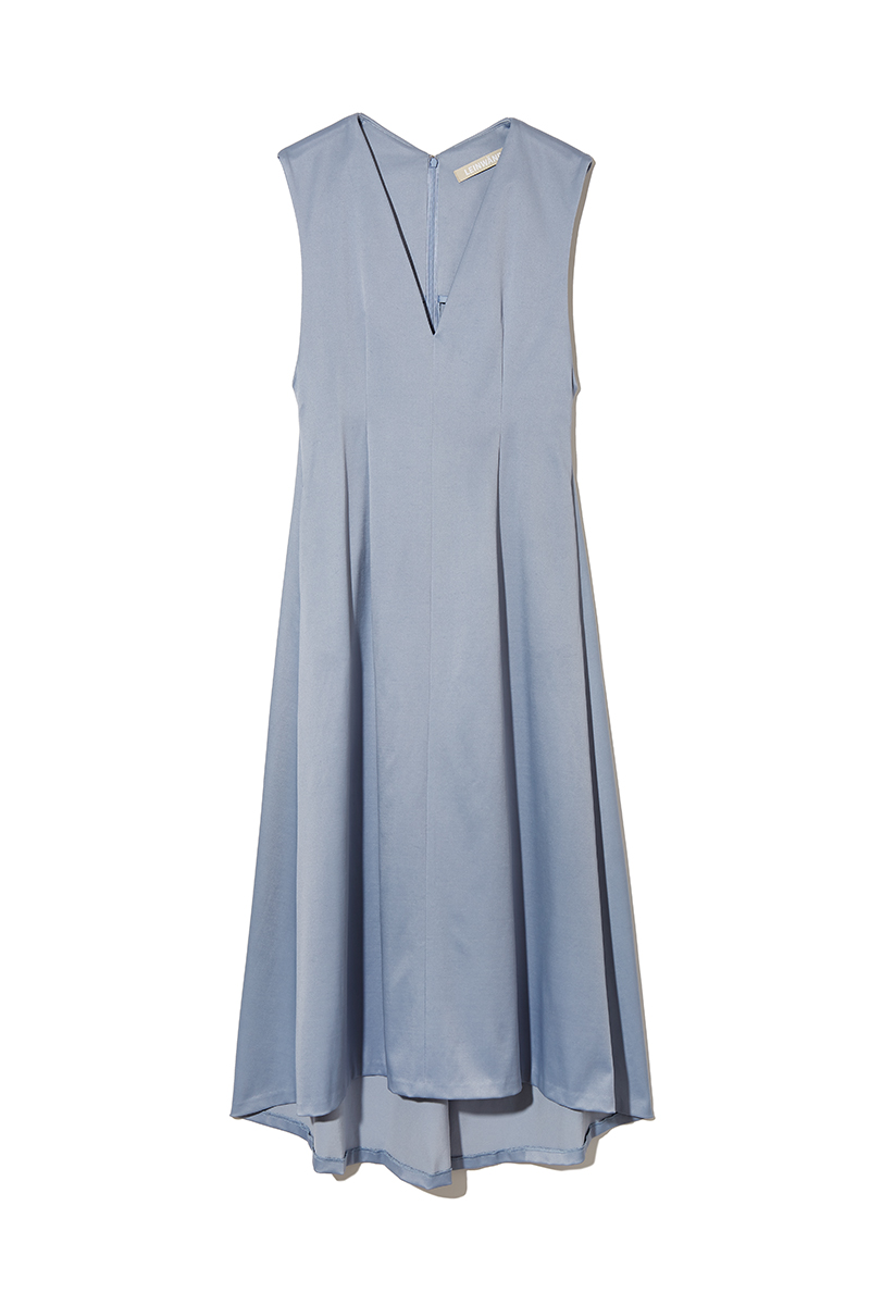 Satin V-neck Midi Dress