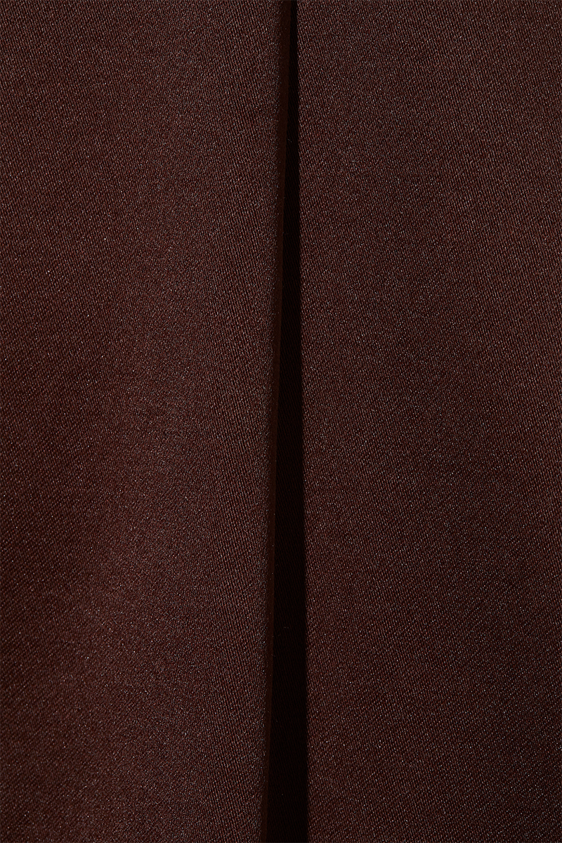 Satin V-neck Midi Dress 詳細画像 Brown 3