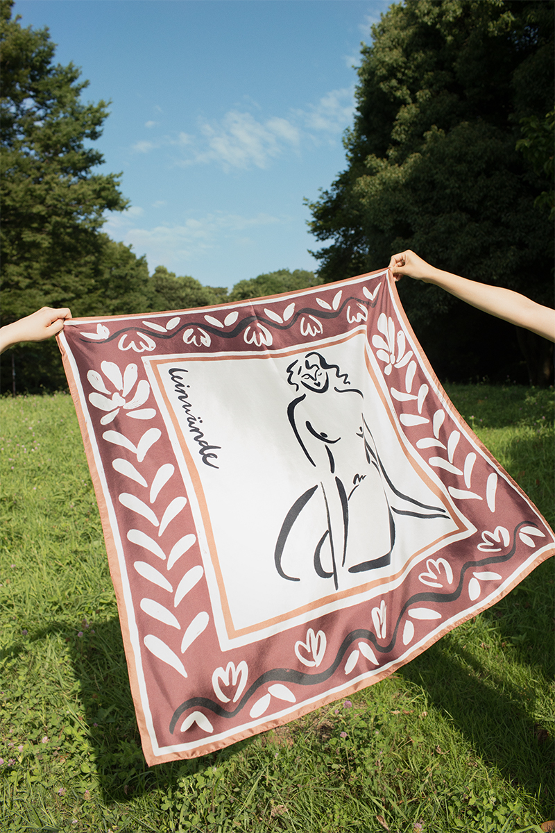 Liv & Dom Furoshiki Silk Scarf 詳細画像 Mix 1
