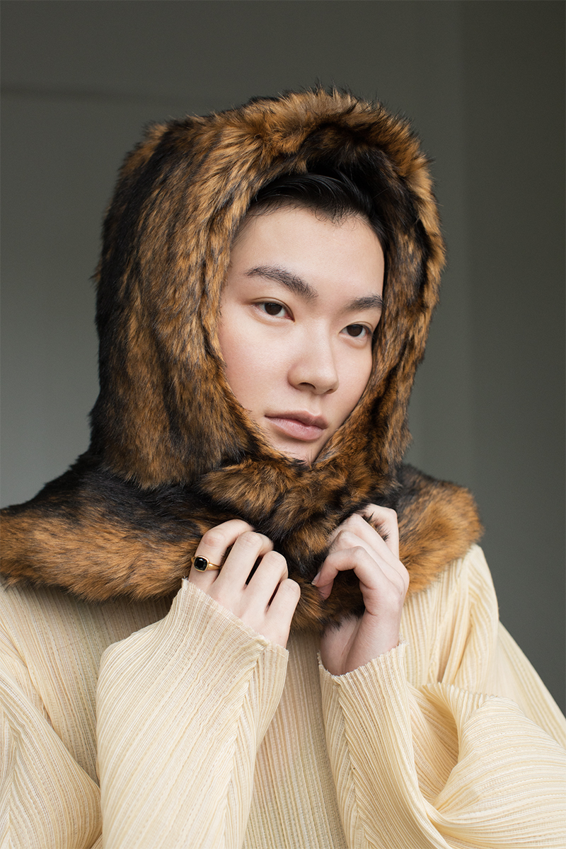 Faux-Fur Balacrava 詳細画像 Brown 1