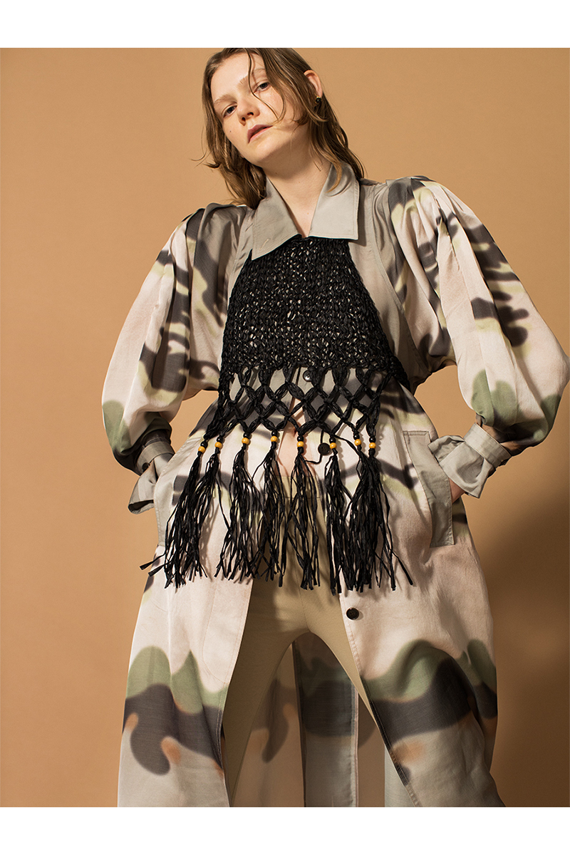 Pond Organdy Long Trench 詳細画像 Pink 1