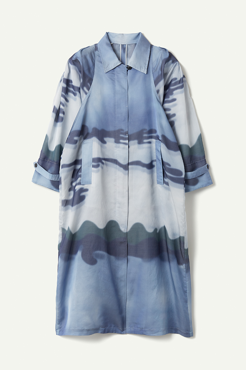 Pond Organdy Long Trench 詳細画像 Blue 1