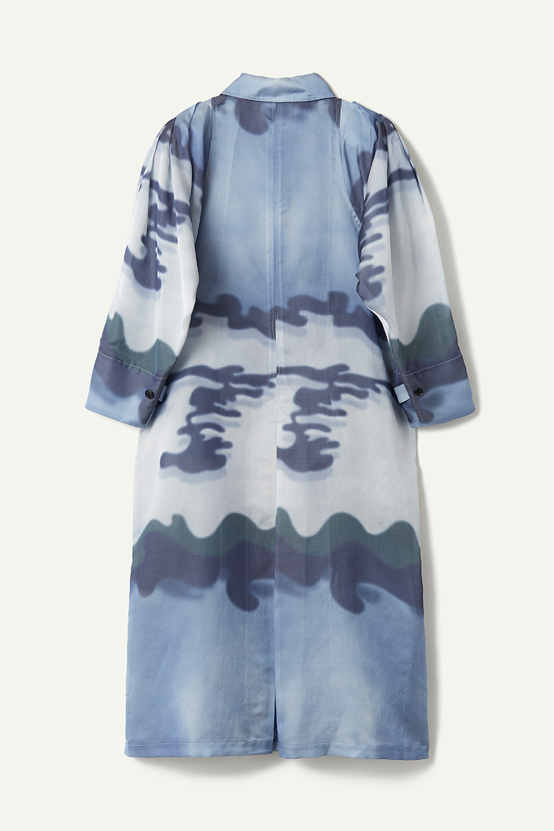 Pond Organdy Long Trench 詳細画像 Blue 2