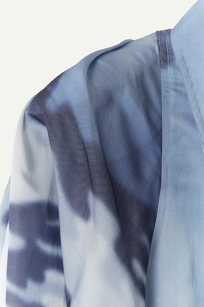 Pond Organdy Long Trench 詳細画像 Blue 4