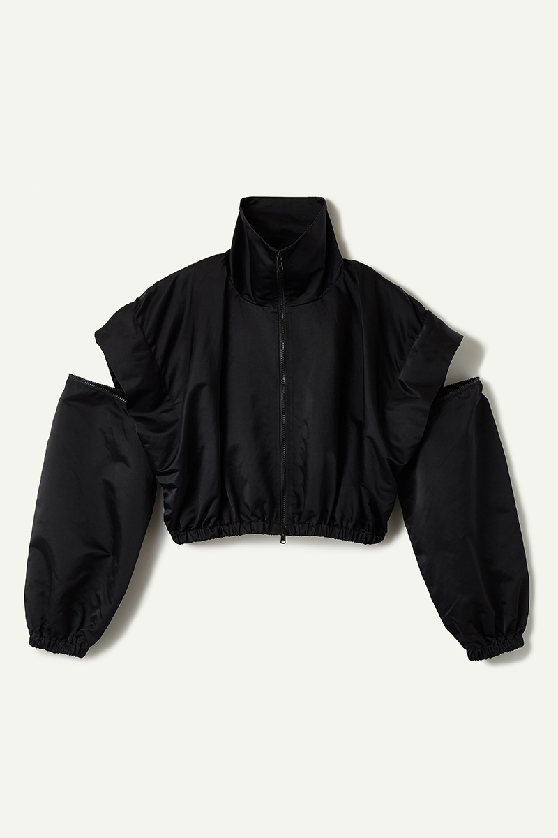 Nylon Cropped Jacket 詳細画像 Black 3