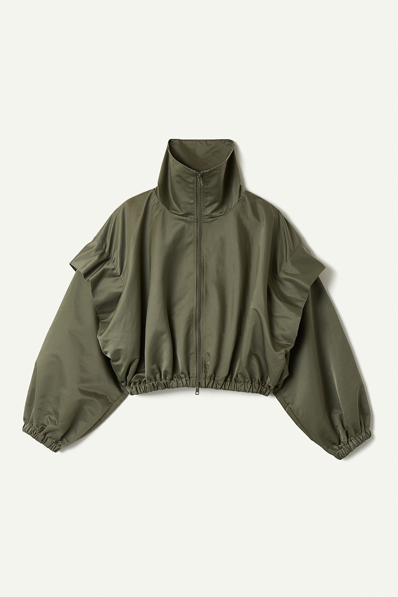 Nylon Cropped Jacket 詳細画像 Khaki 1