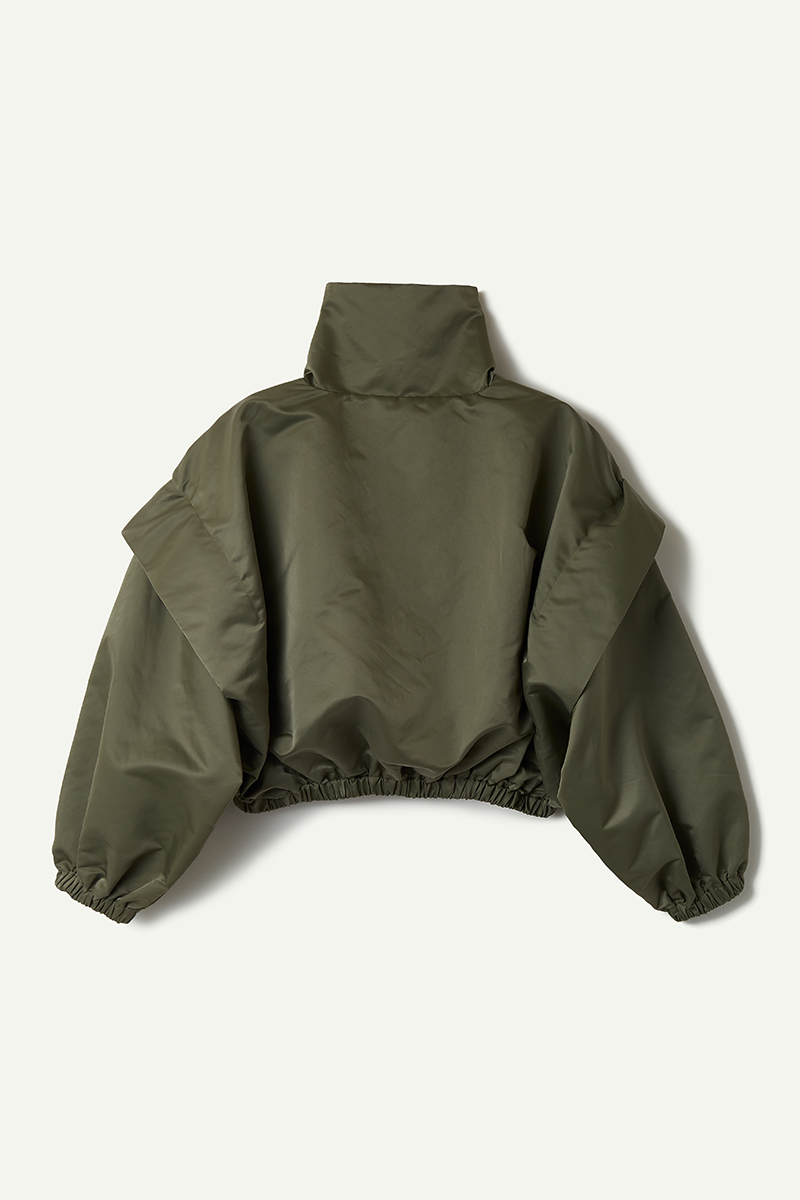 Nylon Cropped Jacket 詳細画像 Khaki 2
