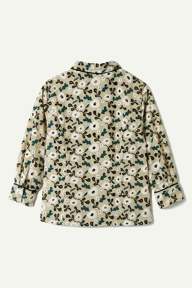 Garden Flower Lace Shirts 詳細画像 White 2