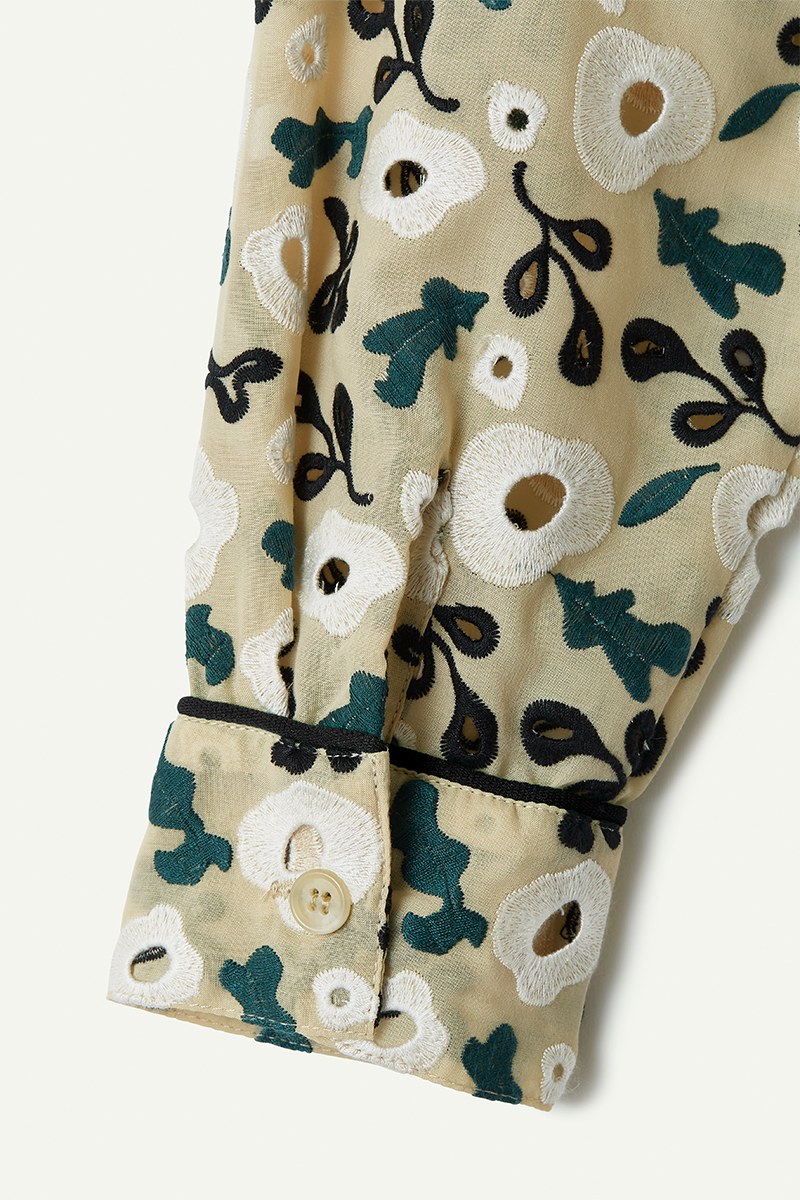 Garden Flower Lace Shirts 詳細画像 White 4