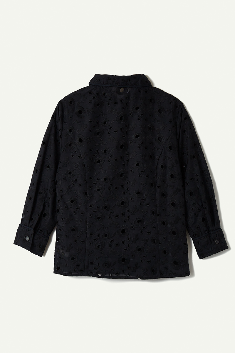 Garden Flower Lace Shirts 詳細画像 Black 2