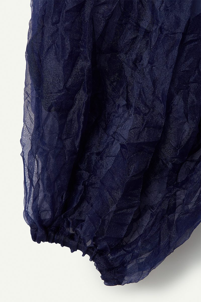 Recycle Organdy Pleats Top 詳細画像 Navy 4