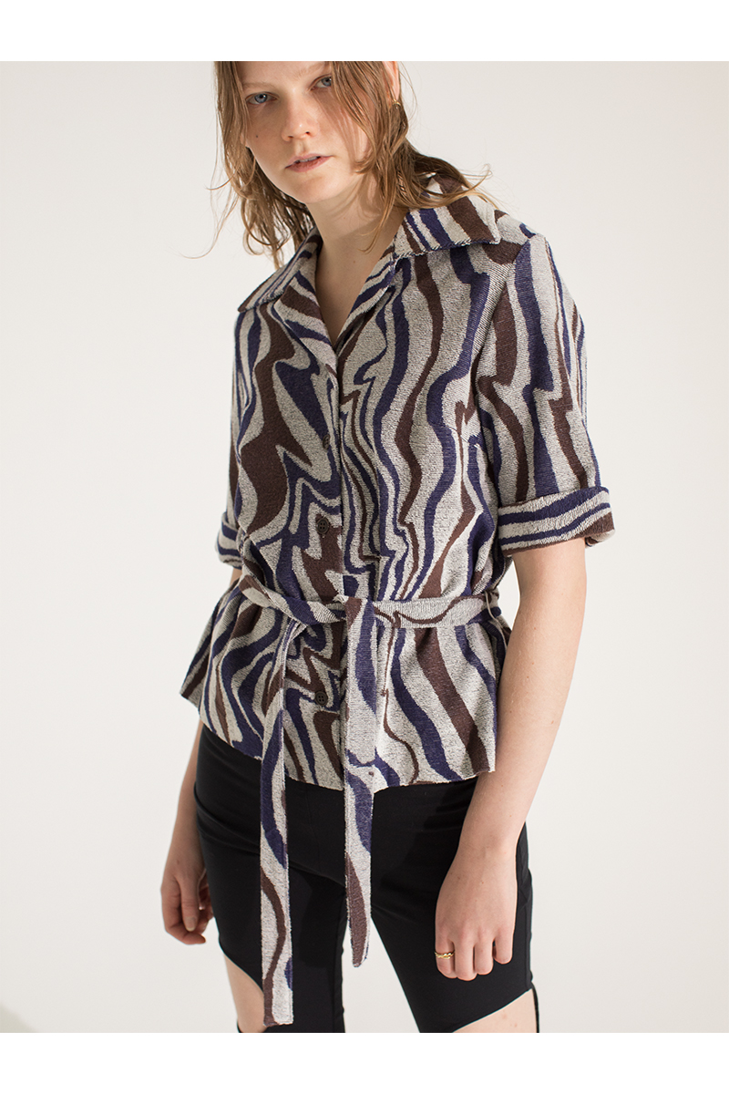 Under the Water Jacquard Shirts 詳細画像 Purple 1