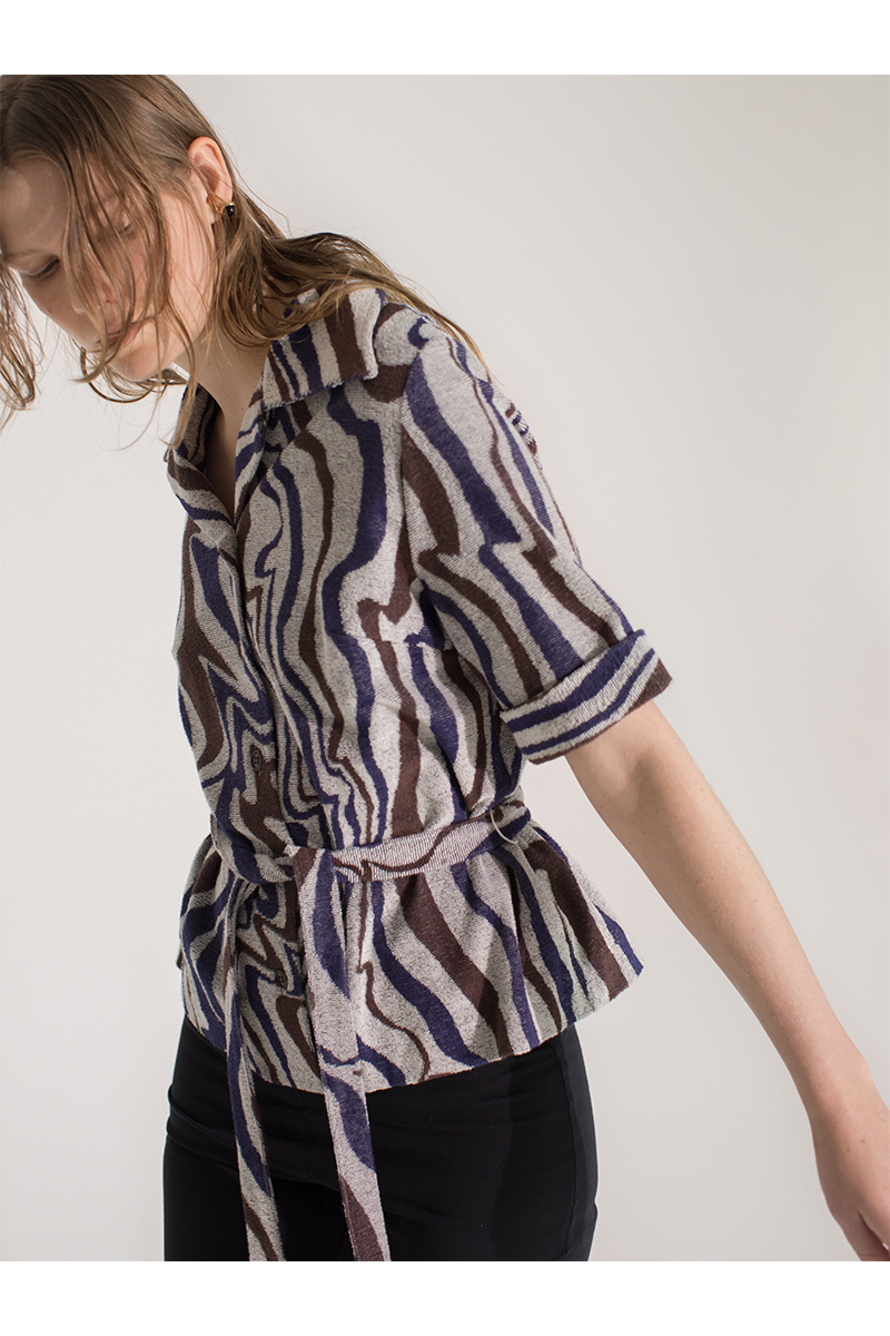 Under the Water Jacquard Shirts 詳細画像 Purple 2