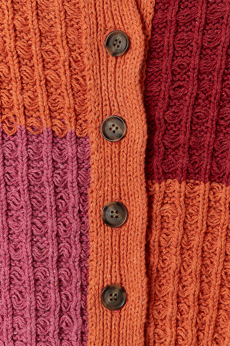 Bubble Patchwork Cardigan 詳細画像 Pink 3