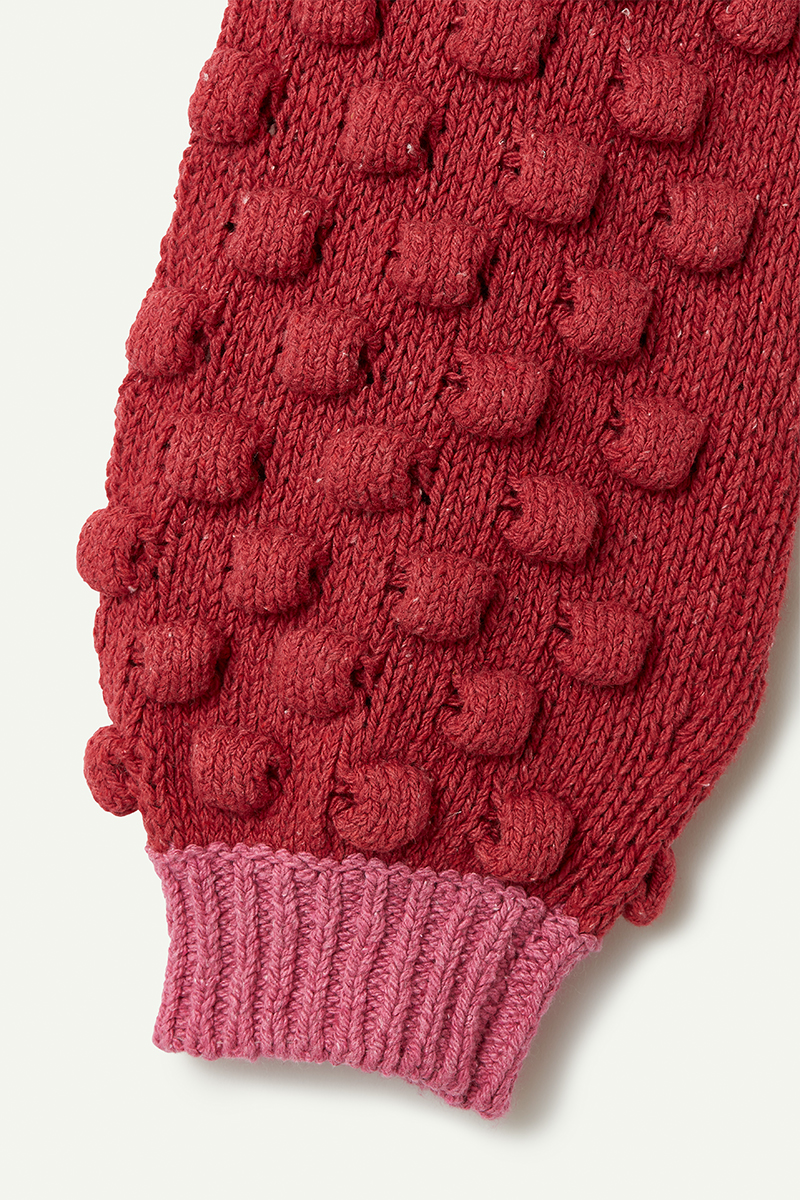 Bubble Patchwork Cardigan 詳細画像 Pink 4