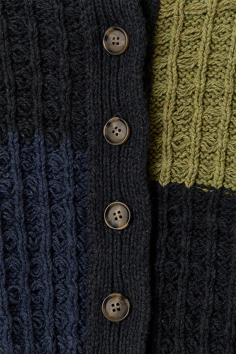 Bubble Patchwork Cardigan 詳細画像 Blue 3