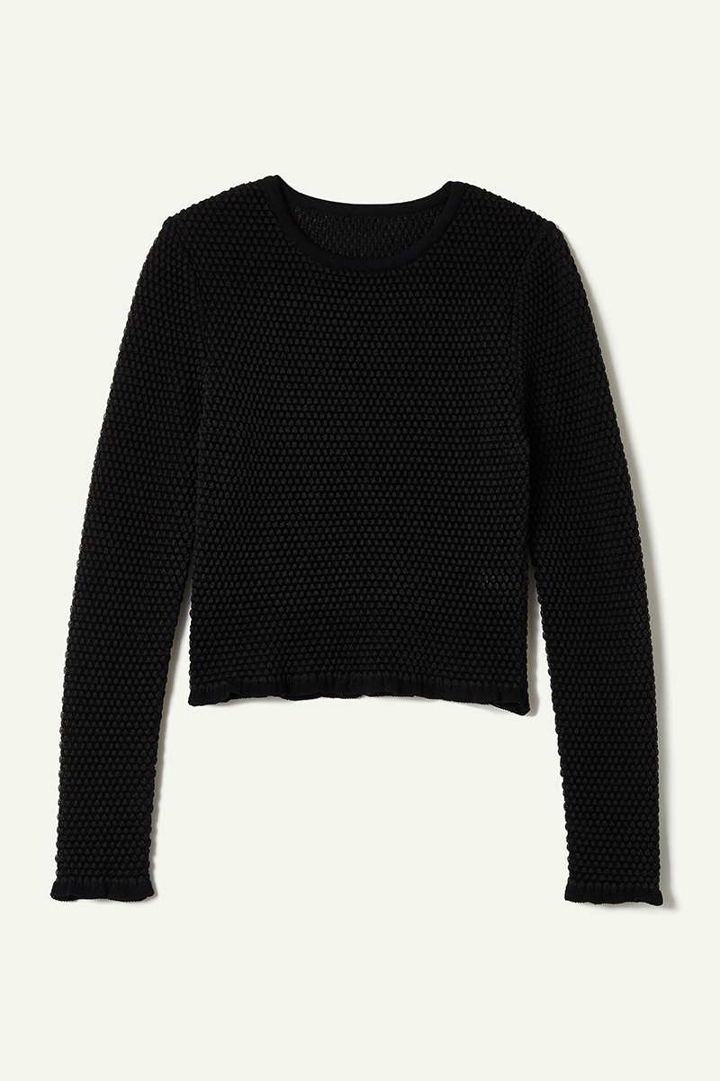 Bubble Knitted Top 詳細画像 Black 1