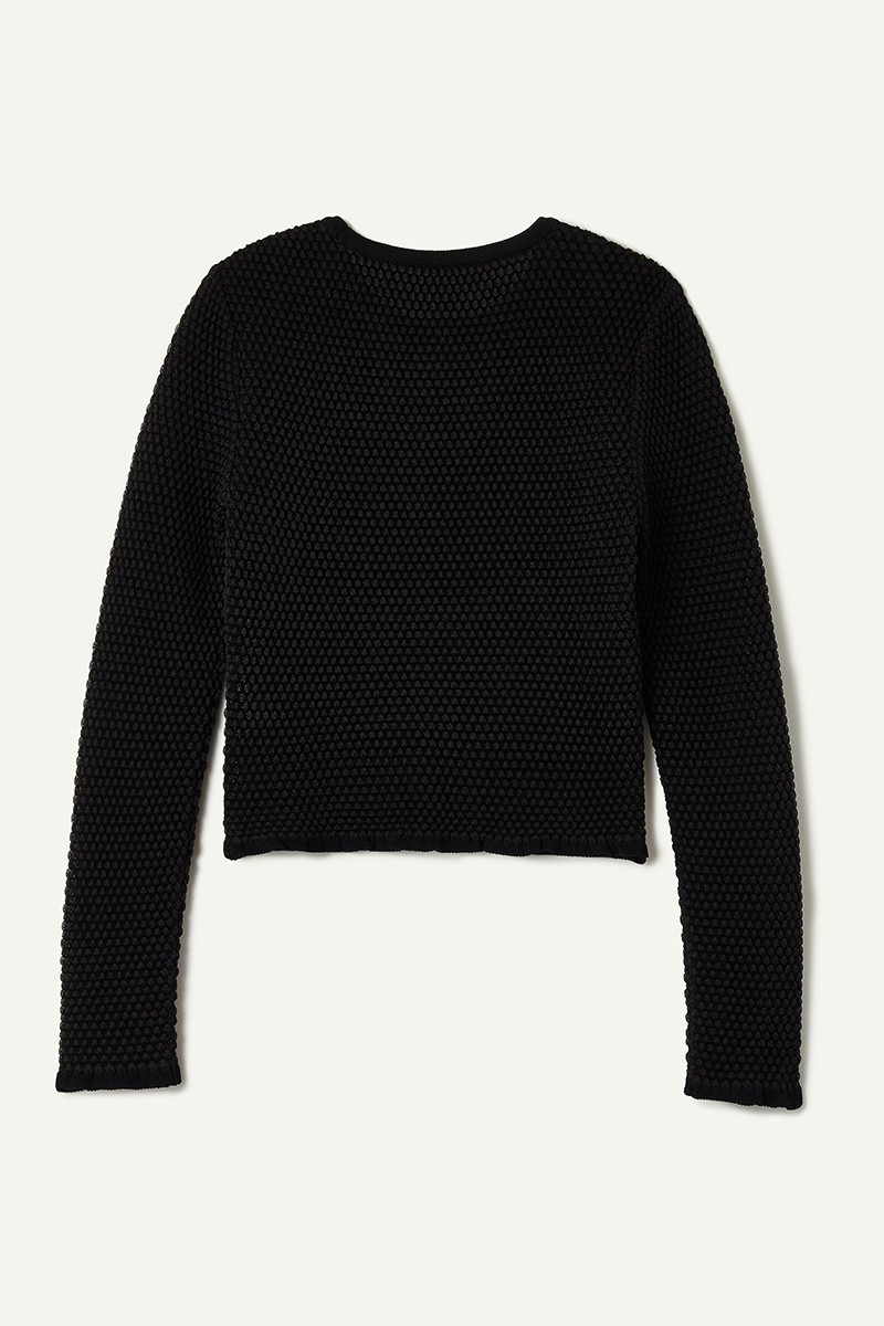 Bubble Knitted Top 詳細画像 Black 2
