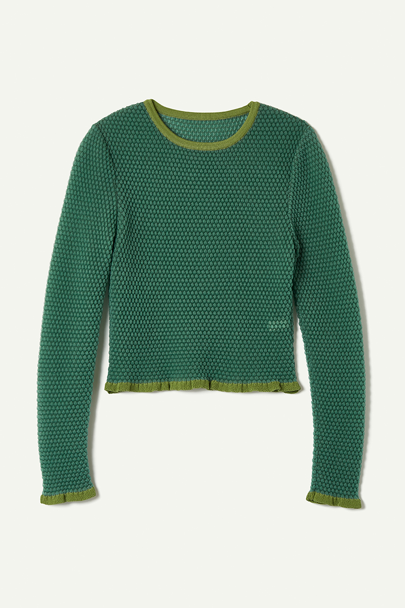 Bubble Knitted Top 詳細画像 Green 1