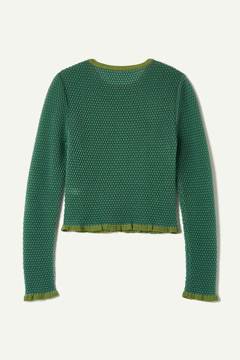 Bubble Knitted Top 詳細画像 Green 2