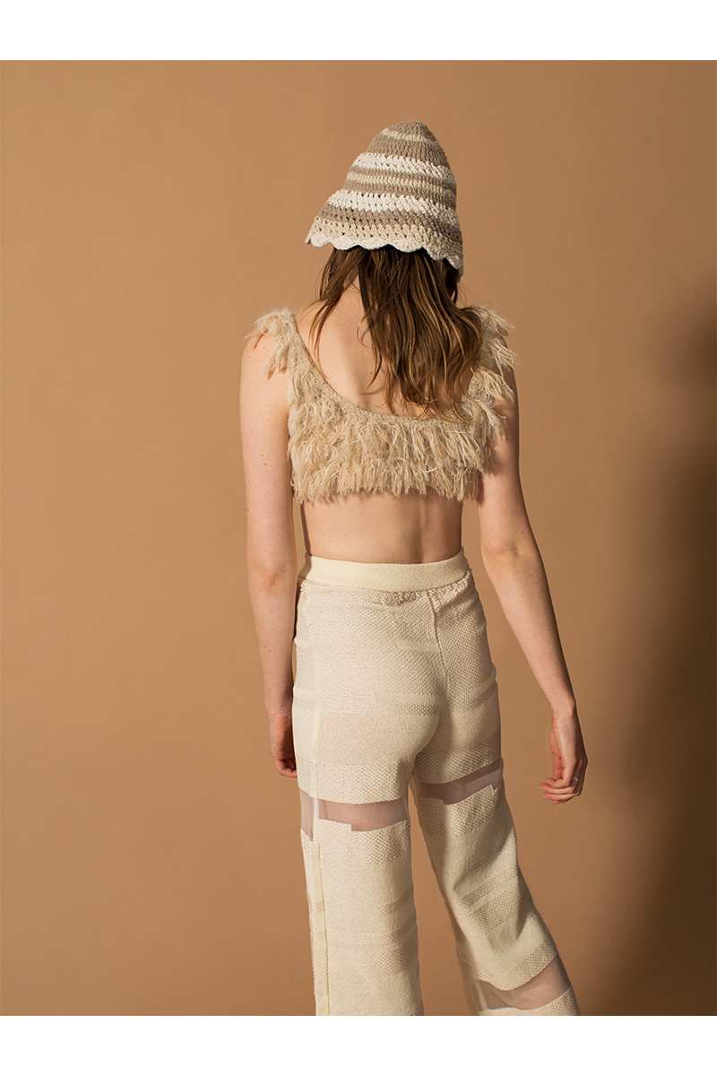 Mohair Mixed Fringe Top 詳細画像 Ivory 3