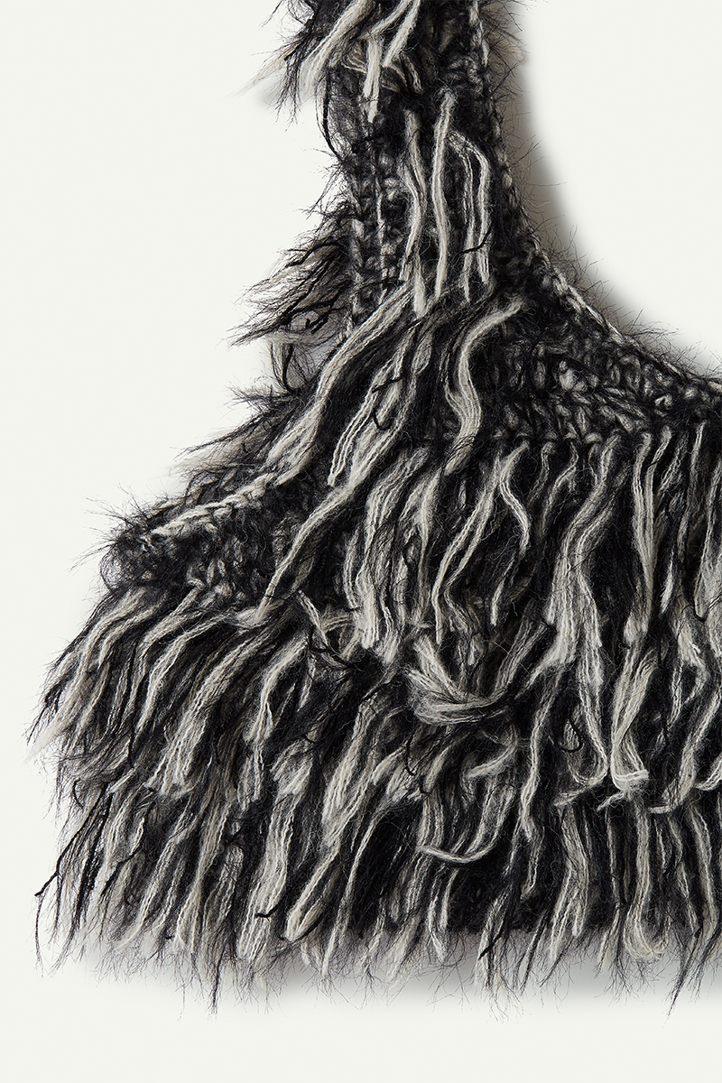 Mohair Mixed Fringe Top 詳細画像 Black 3