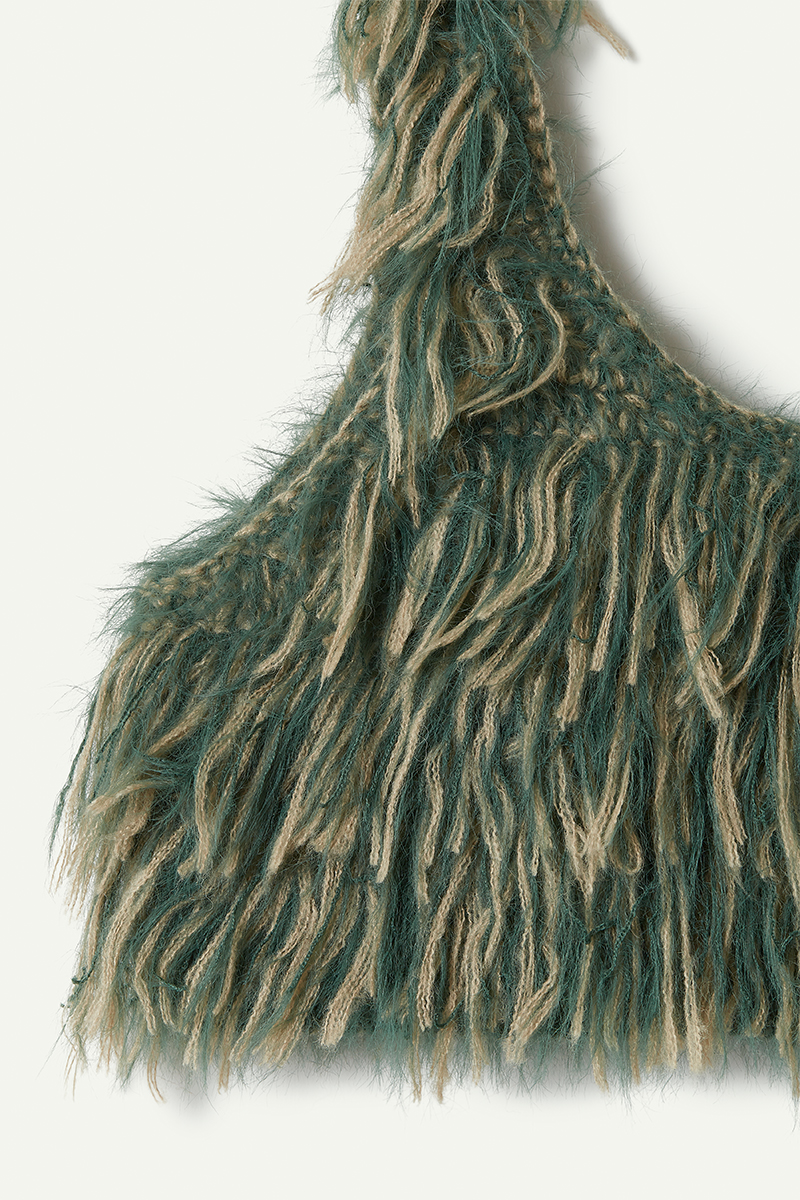 Mohair Mixed Fringe Top 詳細画像 Green 3