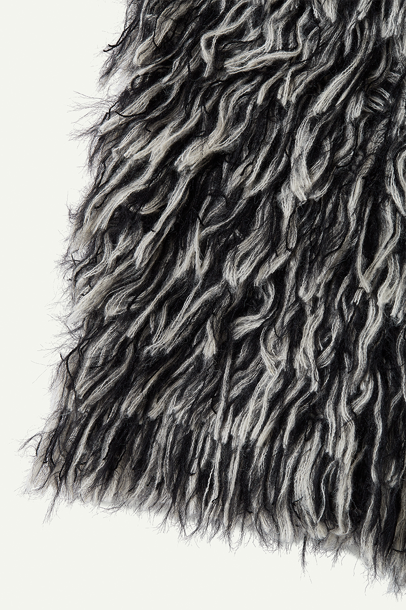Mohair Mixed Fringe Shorts 詳細画像 Black 3