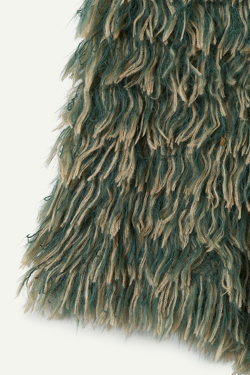 Mohair Mixed Fringe Shorts 詳細画像 Green 3