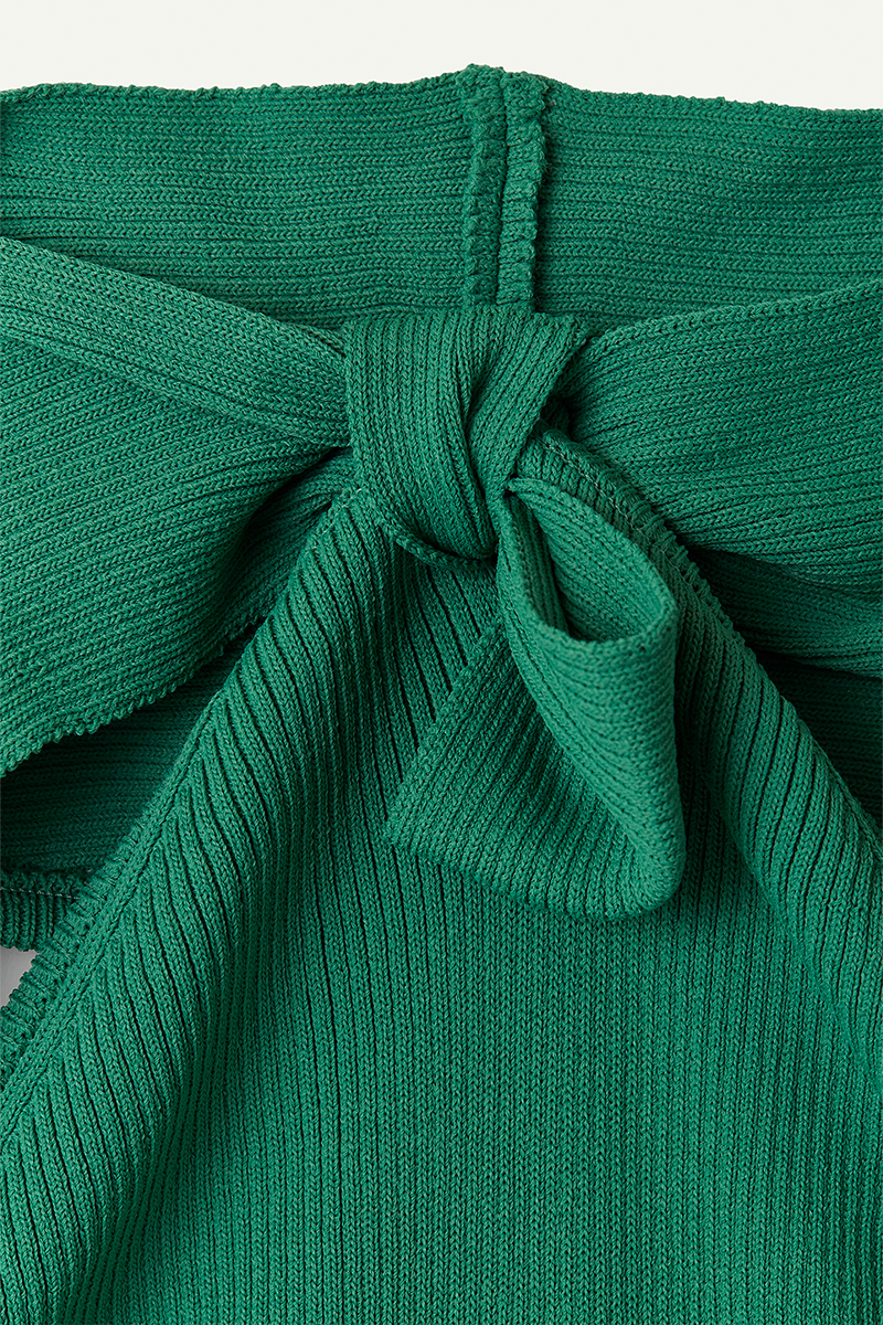 Naia Twist Knitted Top 詳細画像 Green 3