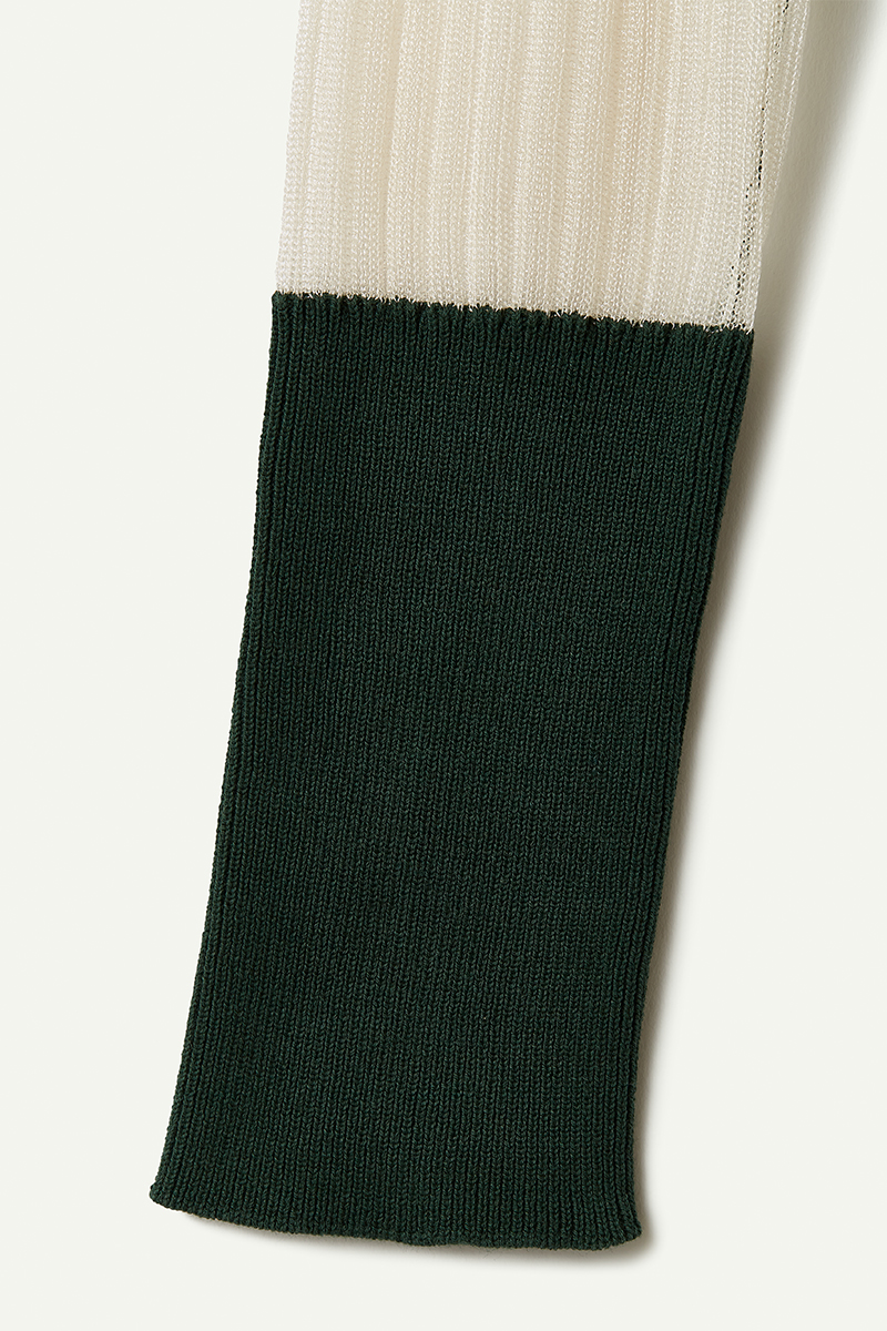 Intarsia Knitted Polo  詳細画像 Green 4