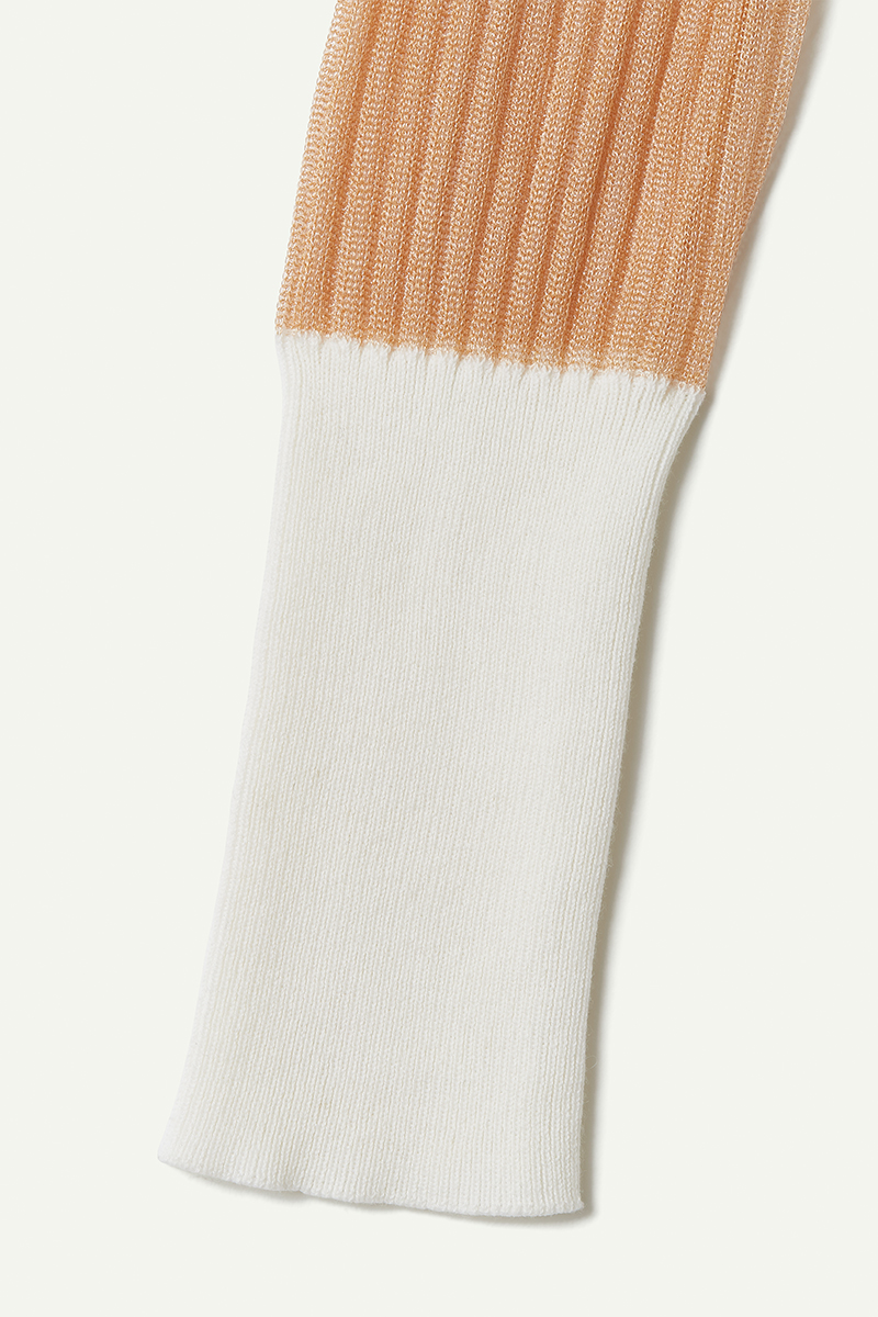 Intarsia Knitted Polo  詳細画像 Beige 4