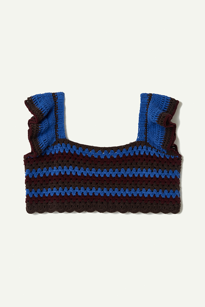 Holiday Crochet Crop Top 詳細画像 Blue 2