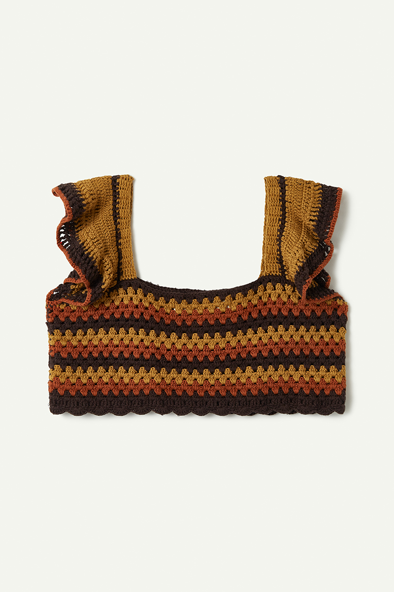 Holiday Crochet Crop Top 詳細画像 Orange 2