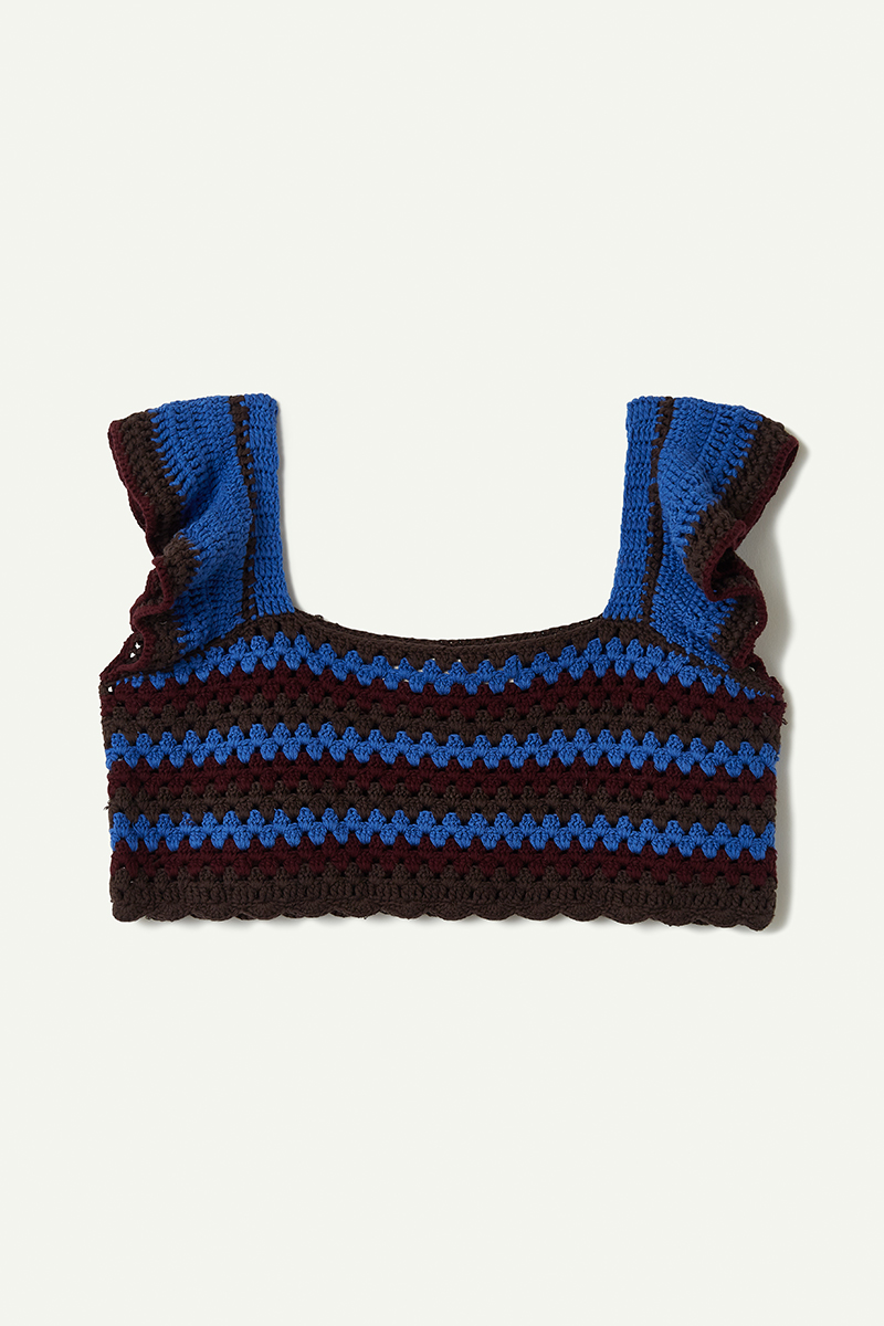 Holiday Crochet Crop Top 詳細画像 Blue 1
