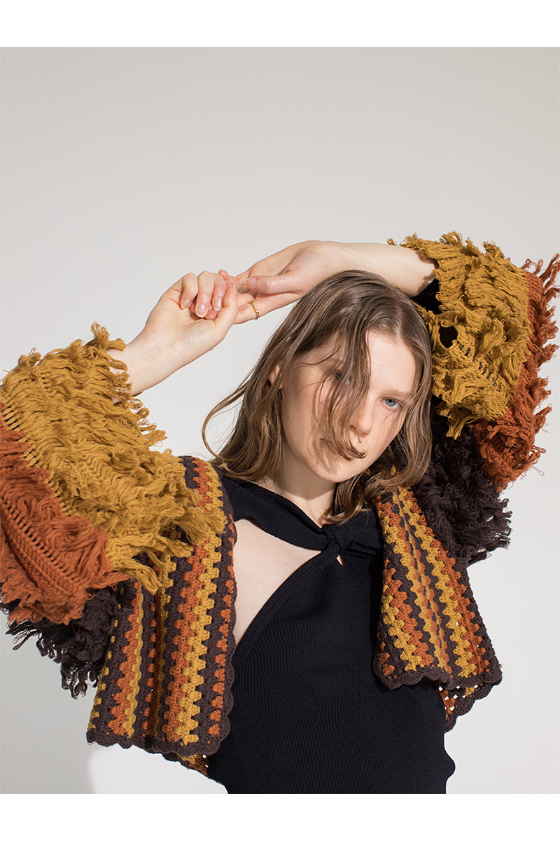 Holiday Crochet Short Gown 詳細画像 Orange 1