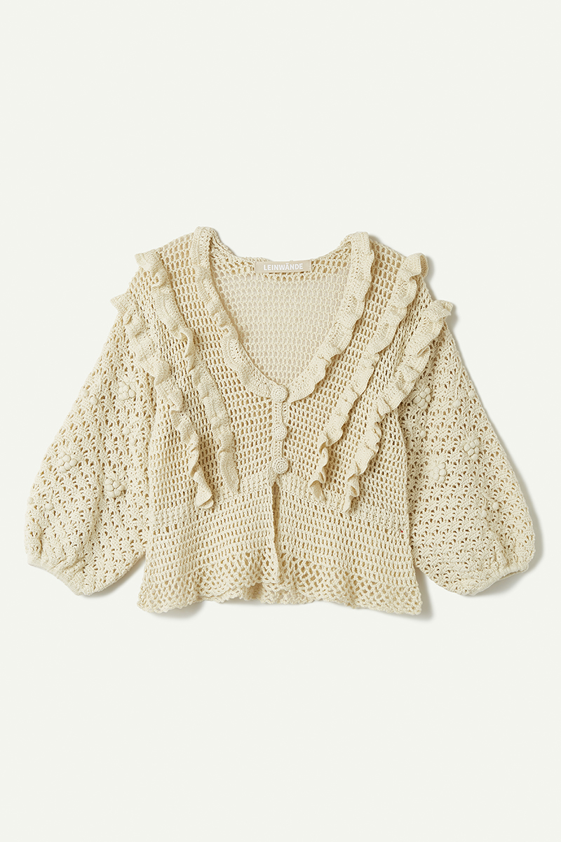Fruits Mix Crochet Cardigan 詳細画像 White 1