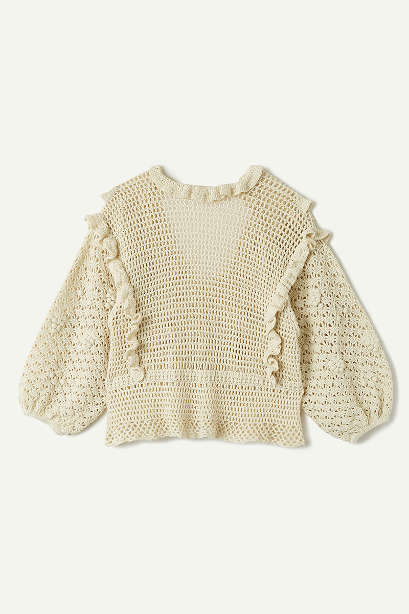 Fruits Mix Crochet Cardigan 詳細画像 White 2