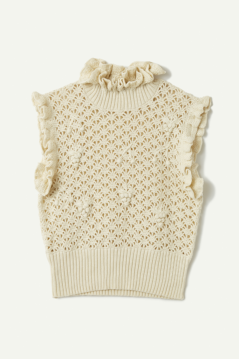 Fruits Mix Crochet Top 詳細画像 White 1