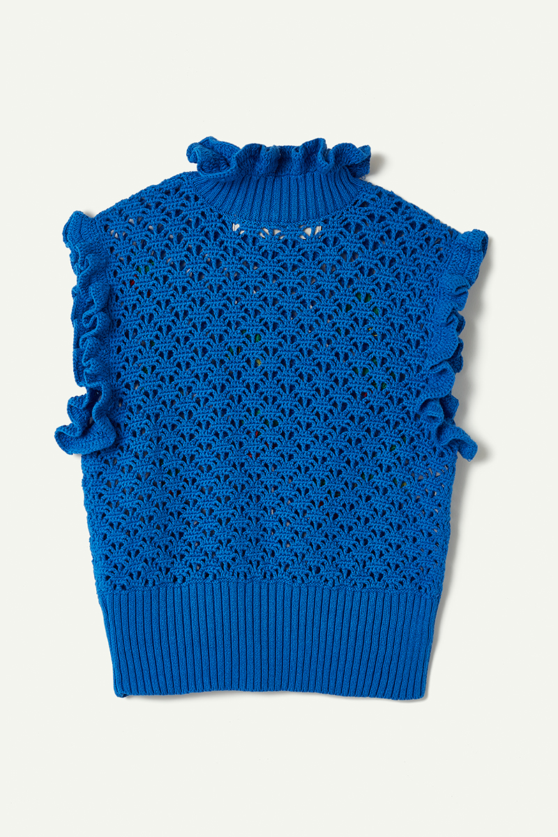 Fruits Mix Crochet Top 詳細画像 Blue 2
