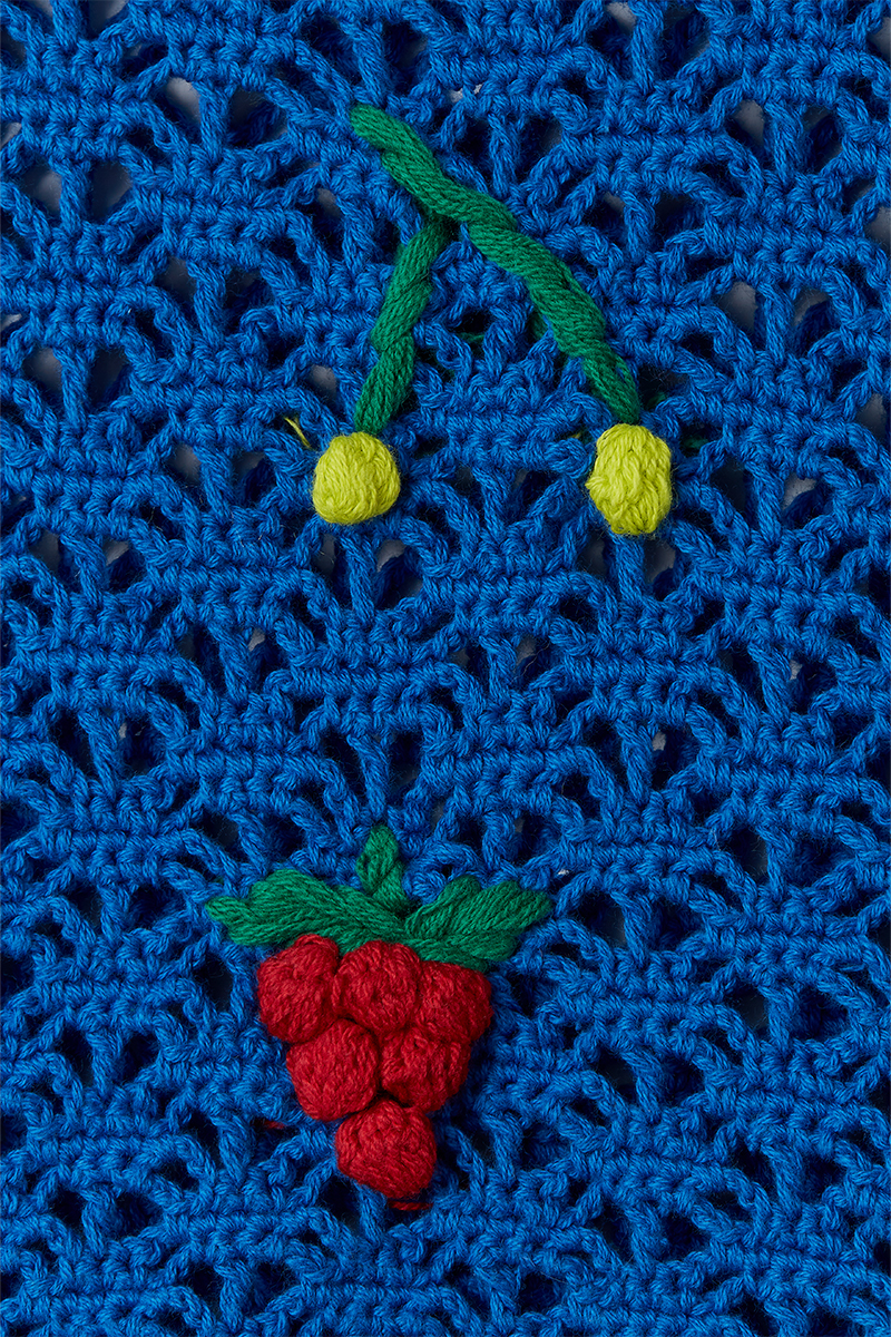 Fruits Mix Crochet Top 詳細画像 Blue 4