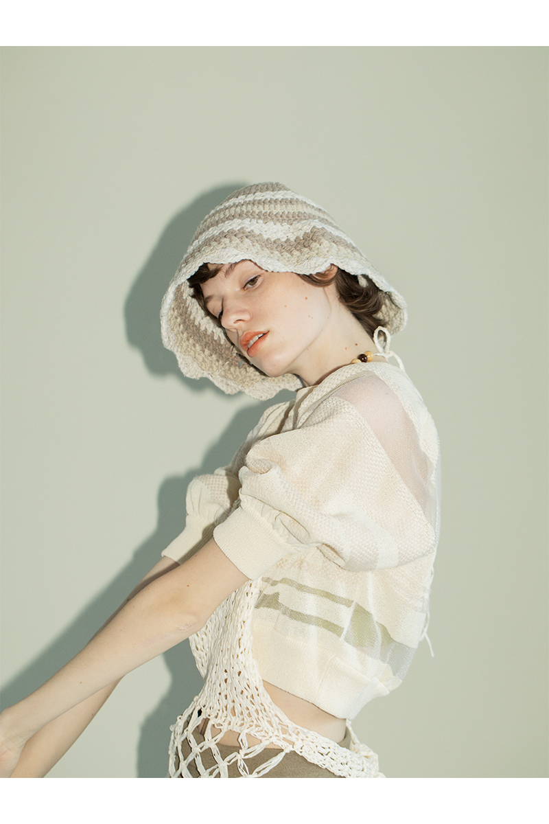 Nature Weaving Knitted Top 詳細画像 White 2