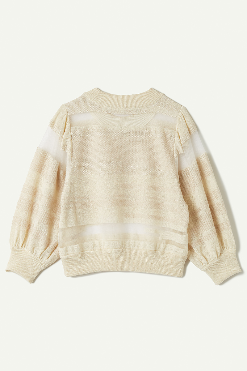 Nature Weaving Knitted Top 詳細画像 White 2