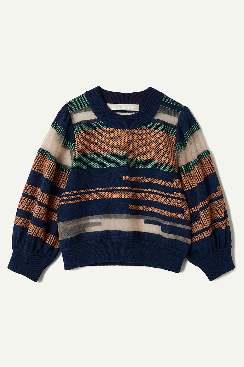 Nature Weaving Knitted Top 詳細画像 Blue 1