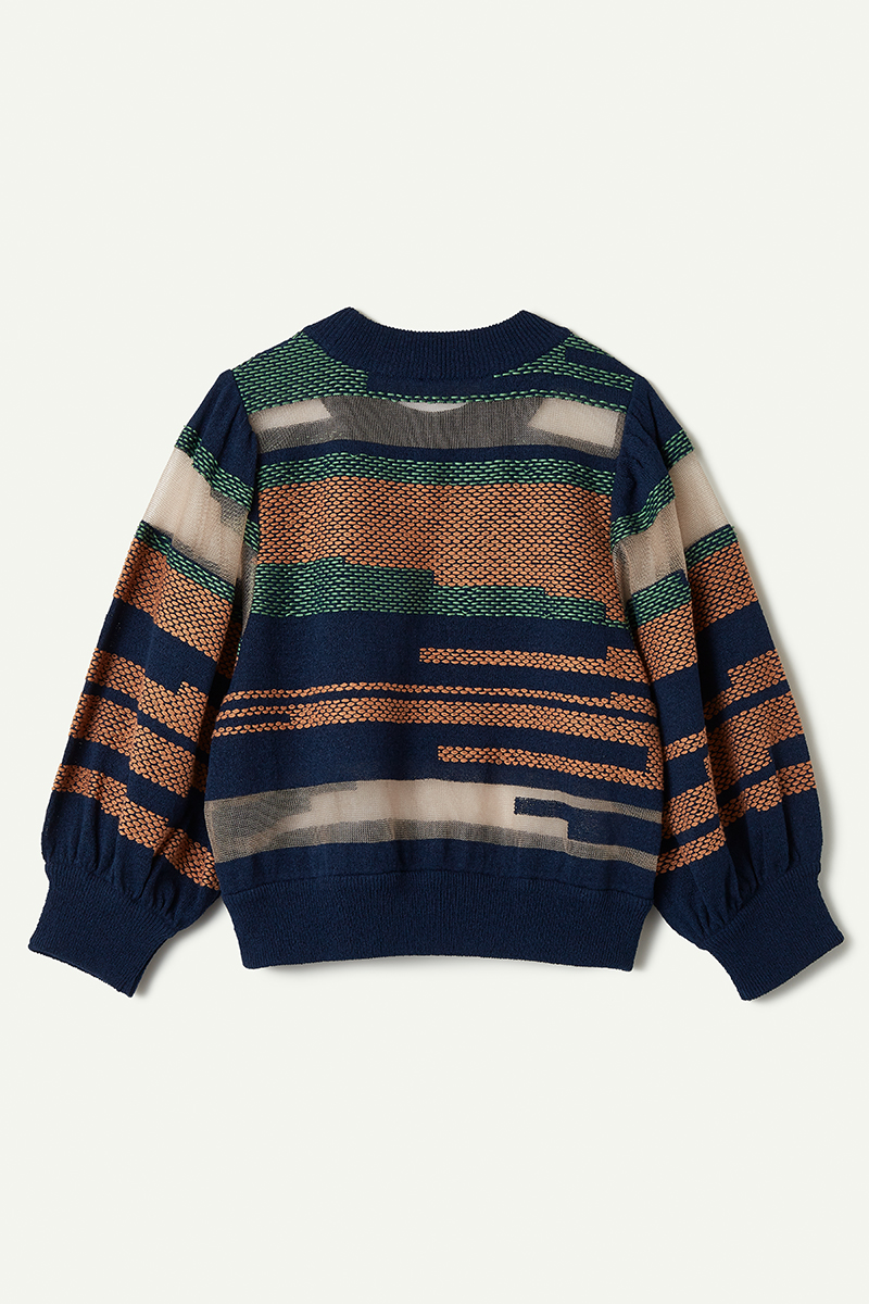 Nature Weaving Knitted Top 詳細画像 Blue 2